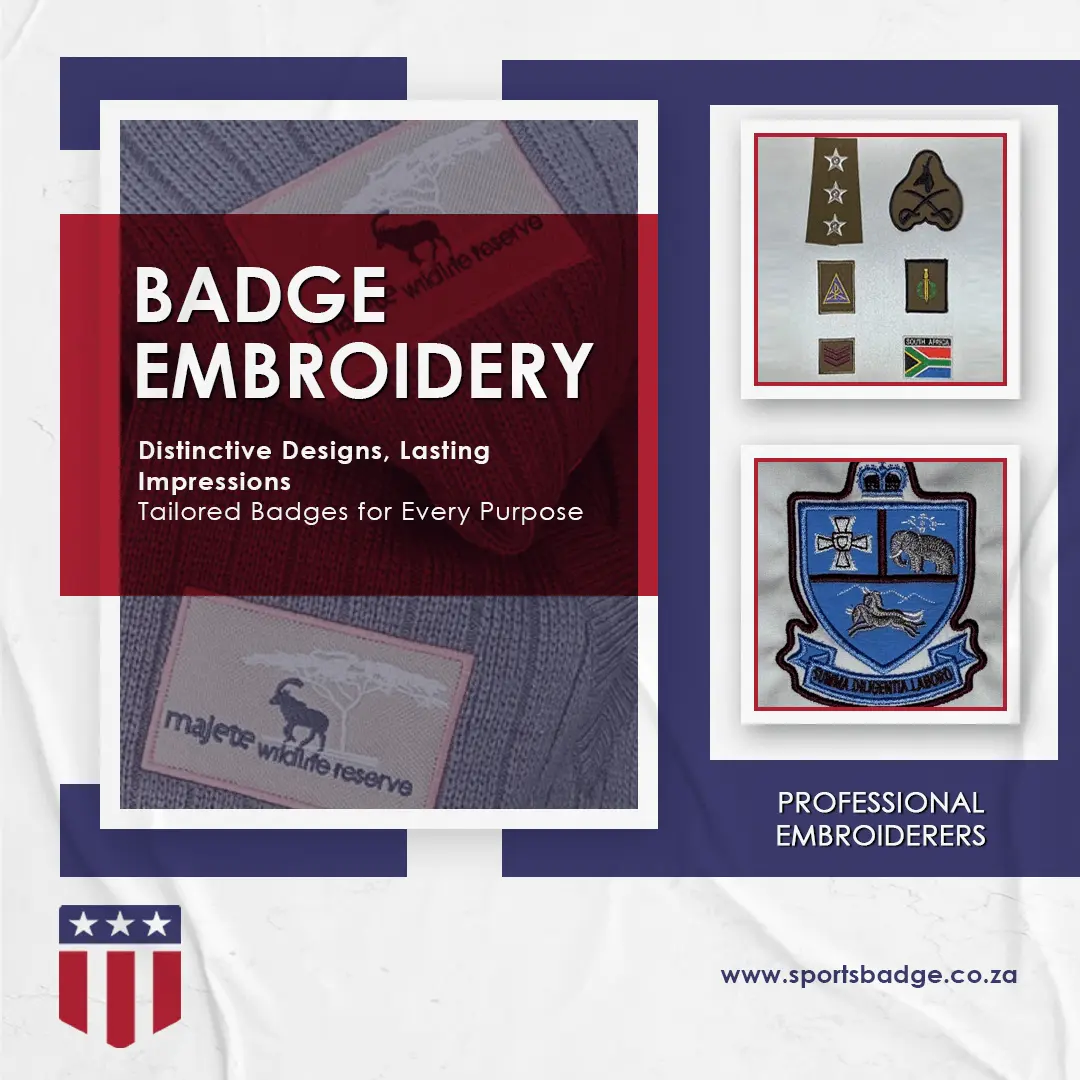 Custom Embroidered Badges in Durban North