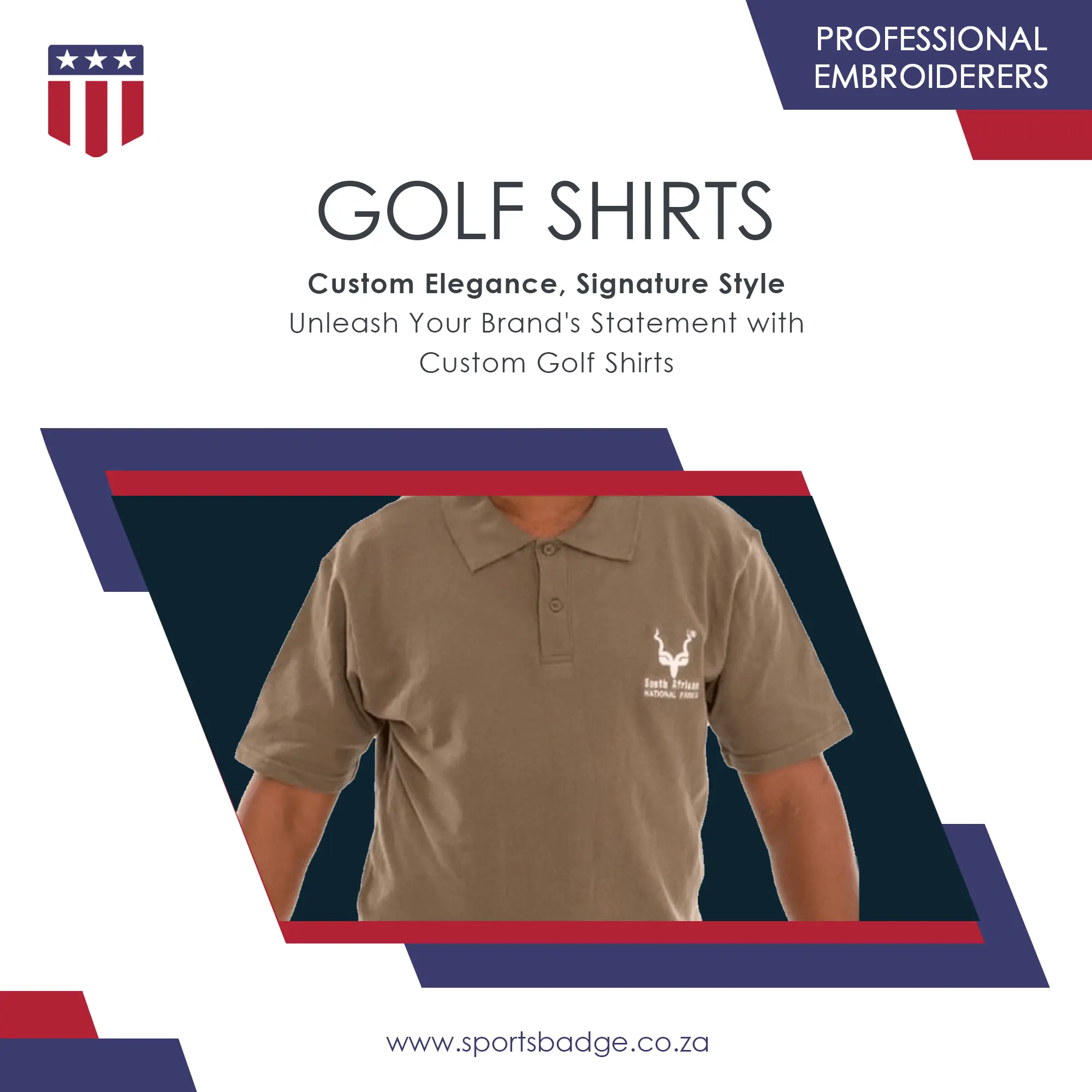 Custom Embroidered Golf-Shirts in Ballito by Sports Badge