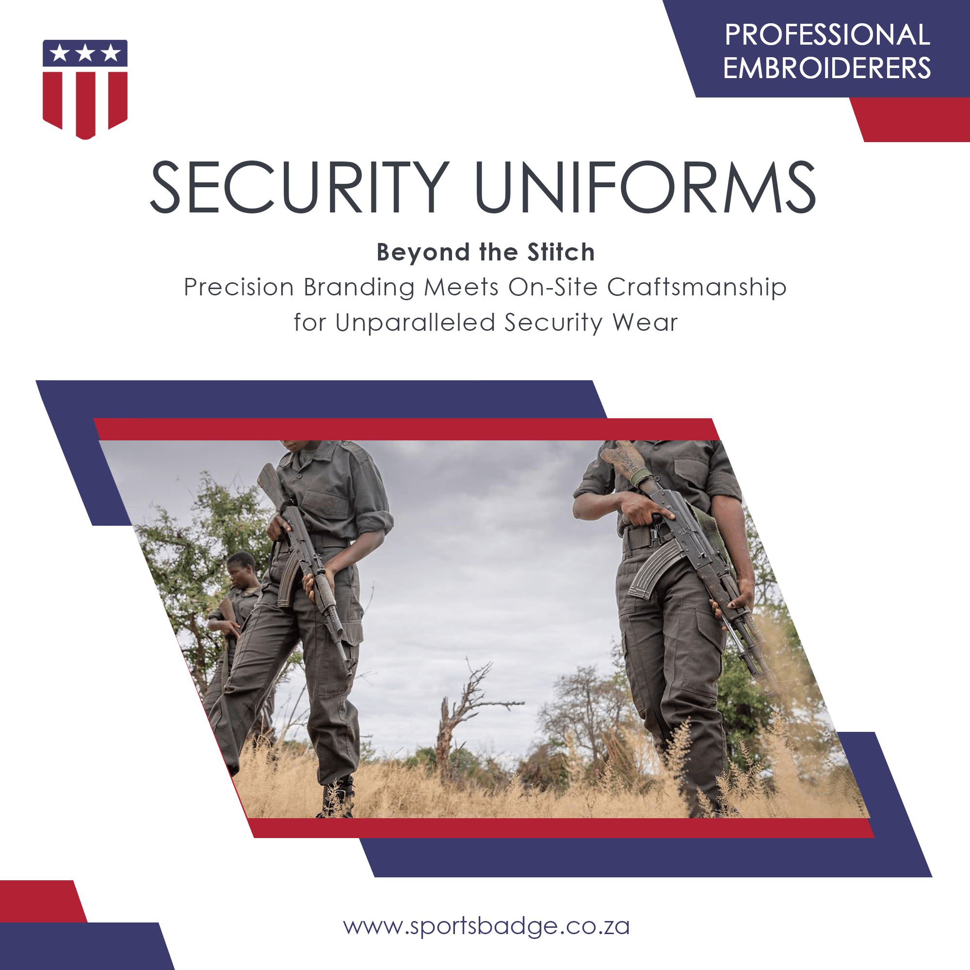 Custom Embroidered Security-Uniforms in Namibia